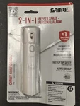 Sabre 2-in-1 Pepper Spray Flip Top White W/keyring Uv Dye W/built-in 130db Alarm. Fixed Price $24.59.