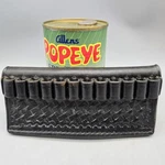 Don Hume 12 Cartridge Bullet Holder Black Leather D 406 Police Belt Basketweave. Fixed Price $23.95.
