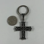 Christian Cross Ornate Scroll Detail Enamel Religious Keychain Key Ring #54764. Fixed Price $8.17.