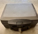 Sentrysafe Fireproof And Waterproof Safe, Black Portable Lock Box With Key. Fixed Price $24.99.
