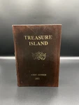 Wooden Book Shaped Box "treasure Island" 1883 Faux-leather. Fixed Price $26.00.