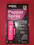 Sabre Pepper Spray W/ Quick Release Key Ring Pink 25 Bursts Uv Marking Dye. Fixed Price $11.99.