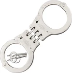 Uzi Hinged Handcuffs Silver Steel Double Lock Triple Hchs. Fixed Price $30.95.