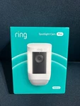 Ring Spotlight Cam Pro Battery, 2-way Talk, New Night Vision, White. Fixed Price $127.99.