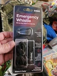 Sabre Whistle W/lanyard Black New On Package Z50. Fixed Price $9.99.