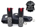 2 Police Magnum Pepper Spray .50oz Black Keychain Holster Defense Protection. Fixed Price $11.95.