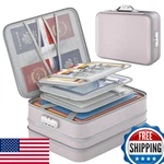 Nacial 5200 F Fireproof Document Box W/ Lock, Expandable Organizer, Waterproof. Fixed Price $54.42.