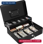 Sumerfnt Cash Box With Money Tray And Lock For Cash, Metal Locking Cas. Fixed Price $34.58.