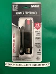 Sabre Red Jogger Runner Pepper Gel Uv Spray .75oz Self Defense Exp 12-29. Fixed Price $15.99.