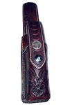 Tooled Brown Leather Pepper Spray Holder Belt Clip- Police, Security Guard. Fixed Price $25.00.