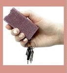 Pink Rhinestone Mini 3" Recharge Led Keyring Stun Gun Women Self Defense Safety. Fixed Price $38.95.