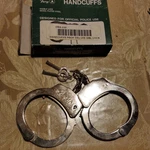 Vintage Fury Steel Hand Cuffs-2 Key-chrome/silver Prof. Deluxe Dbl Lock Nib. Fixed Price $28.99.