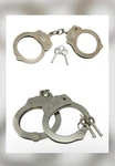 1 Improved Real Police Nickel-plated Handcuff Double Lock Solid Steel Hand Cuff. Fixed Price $44.35.