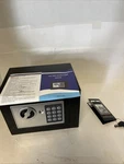 Adimo Safe Box Small With Fireproof Waterproof Money Bag & Keys. Fixed Price $39.89.