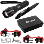 Deco Gear Tactical Flashlight And Pen Set + 2-pack Survival Bracelet Gift Bundle. Fixed Price $24.95.
