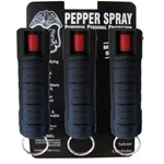 3pk Police Magnum Pepper Spray 1/2oz Black Molded Keychain Self Defense Security. Fixed Price $17.99.