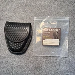 Molded Double Handcuff Holder Basketweave Black By Taftacfr. Fixed Price $12.97.