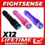 (12)fightsense Stun Gun 30 Mil Volts With Led Flash Light Mix Wholesale Lot. Fixed Price $100.80.