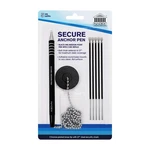 Nadex Ball And Chain Security Pen Set 1 Pen, Adhesive 7 Piece Set, Black. Fixed Price $14.99.