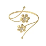 Yocoyee Upper Arm Bracelet Band Cuff Bangle Coil Butterfly Flower Gold. Fixed Price $12.85.