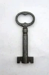 Antique Victorian Hollow Barrel Key Double Blade Door Cabinet Lock Skeleton. Fixed Price $24.00.