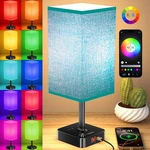 Bluetooth/wifi Rgb & Usb Bedside Table Lamp With 3 Charging Ports 2 Outle.... Fixed Price $45.59.