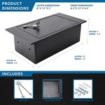 Barska Ax12656 Steel Plate Underground Hidden Floor Safe Box Gun Money Jewelry. Fixed Price $128.69.