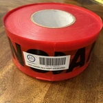 Red Danger Tape 3" X 1000ft New Diamond Co. Black/red. Fixed Price $11.99.