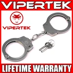 Vipertek Professional Double Lock Silver Steel Police Security Handcuffs W/ Keys. Fixed Price $23.99.