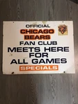 Chicago Bears Antique Old Metal Fan Club Game Parking Only St Sign Nfl Football. Fixed Price $399.00.