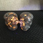 281g 2pcs Natural Fire Stone Quartz Skull Crystal Mineral Md2910. Fixed Price $39.92.