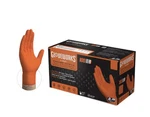 Ammex Glovework Gwon49100 Disposable Nitrile Gloves Diamond Grip, Orange, 2xl. Fixed Price $10.00.