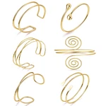Vegolita 6pcs Boho Coil Arm Cuff Bangle Set - Adjustable Bracelet For Women. Fixed Price $21.16.