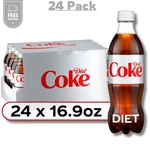 Diet Coke Cola Soft Soda Pop - 16.9 Fl Oz Bottles, 24 Pack Drink. Fixed Price $18.80.