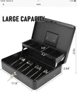 Sgorlds Cash Box 2 Layer Black With Keyed Lock Nib. Fixed Price $23.99.