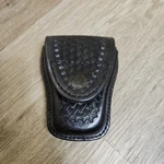 Aker 501 Teardrop Black Leather On Duty Handcuff Case - Basketweave. Fixed Price $16.99.