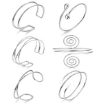 Vegolita 6pcs Boho Coil Arm Cuff Bangle Set - Adjustable Bracelet For Women. Fixed Price $21.16.