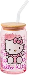 Silver Buffalo Sanrio Hello Kitty Waving Pink Glass 16oz,. Fixed Price $13.01.