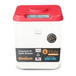 Kitchen Safe Time Locking Container For Phone, Medium, Pink Lid + White Base. Fixed Price $66.58.